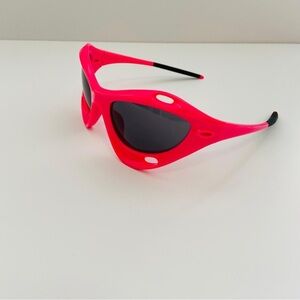 Steampunk chunky futuristic racing Running Fashion Sunglasses Glasses pink